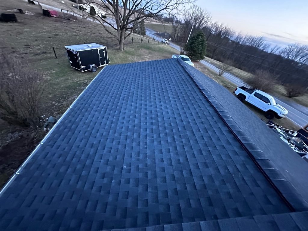 Local roofing contractor in Moon, PA completing residential roof install