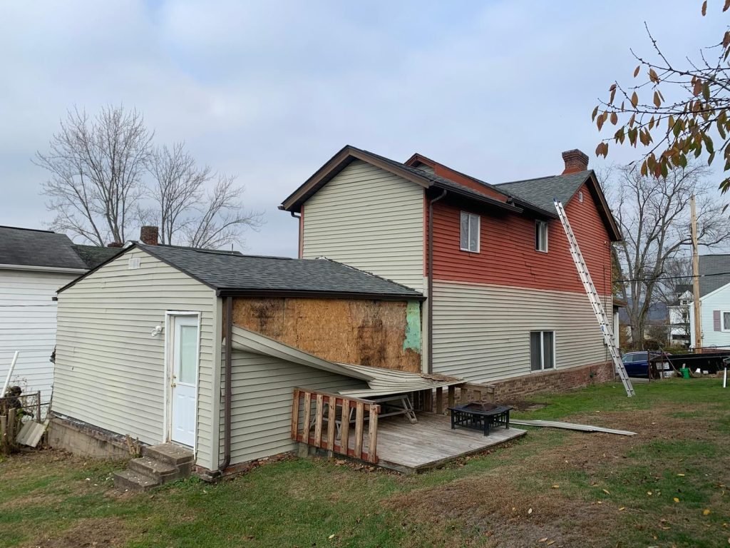 Trusted roofing contractor near me in Mt. Pleasant, PA completing a new roof install